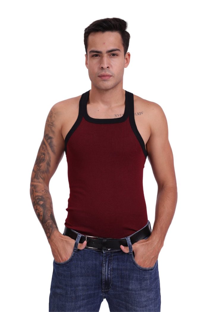 Eleva Gym Vest - Maroon/ puja