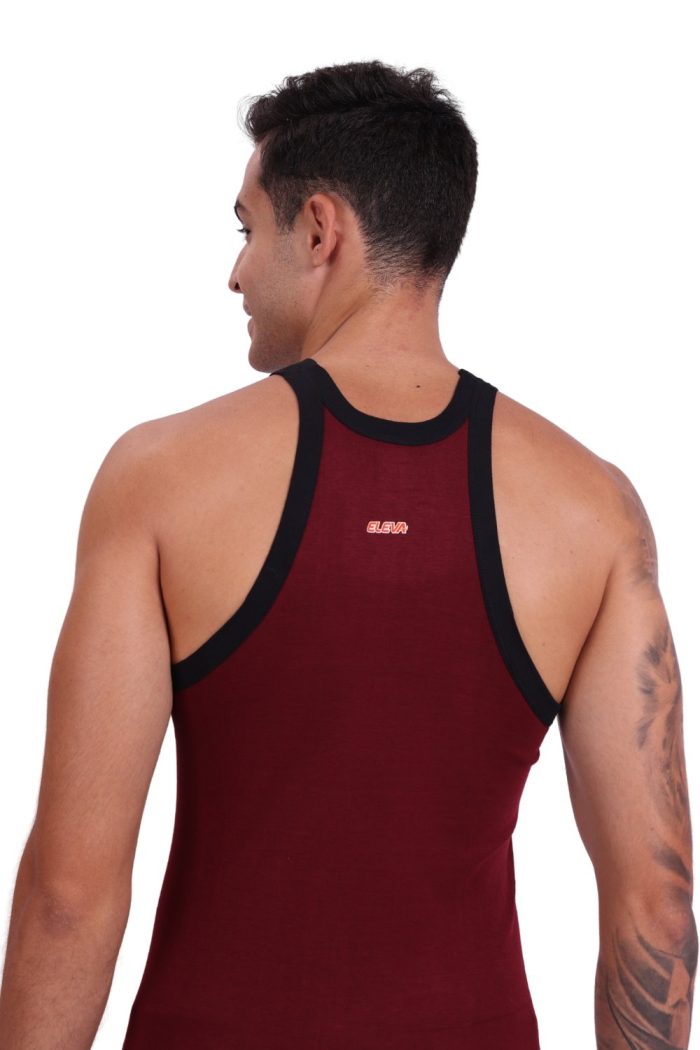 Eleva Gym Vest - Maroon/ puja